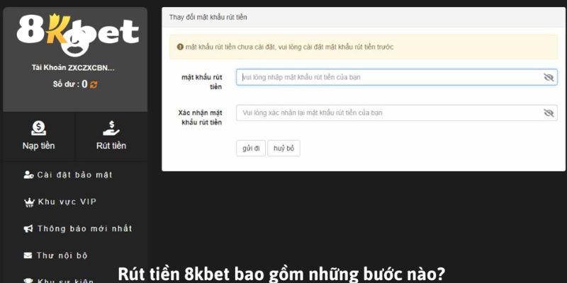 Quy trình để hội viên thực hiện chuyển tiền từ ví game ra ngoài